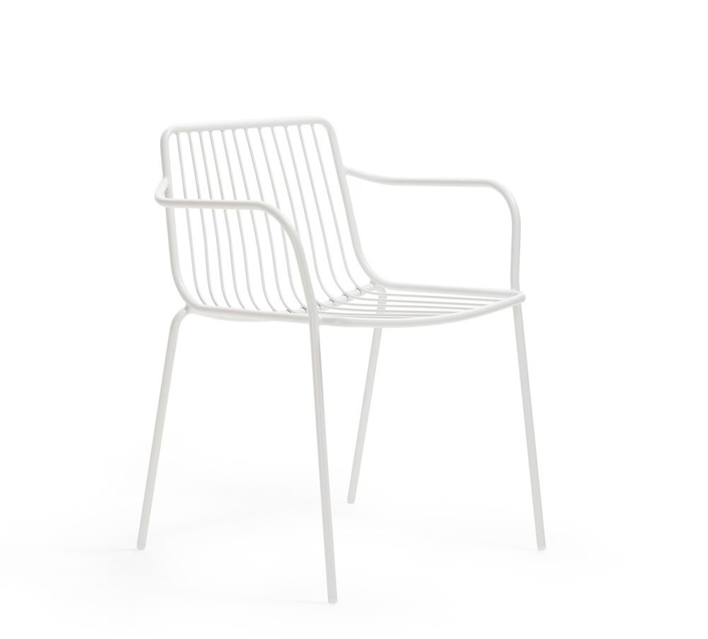 Pedrali Nolita P-BI200E-Stahl Weiss-Niedrige