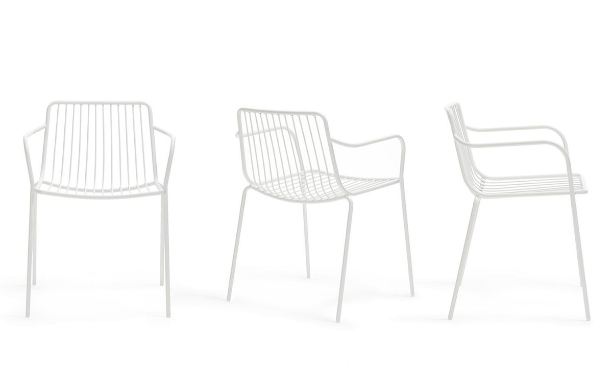 Pedrali Nolita P-BI200E-Stahl Weiss-Niedrige