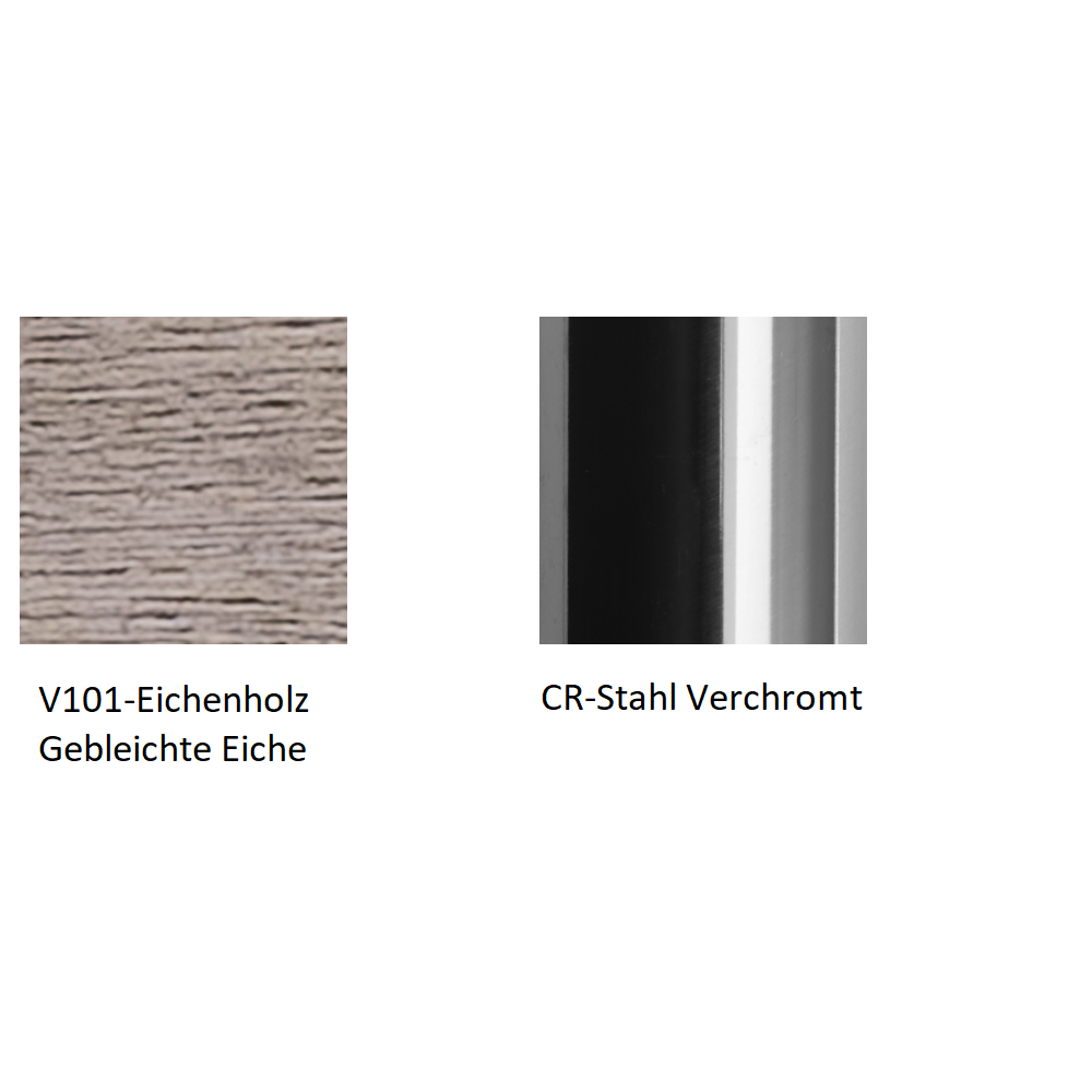 Pedrali Inga S Barhocker-CR-Stahl Verchromt-V101-Eichenholz Gebleichte Eiche-67 cm