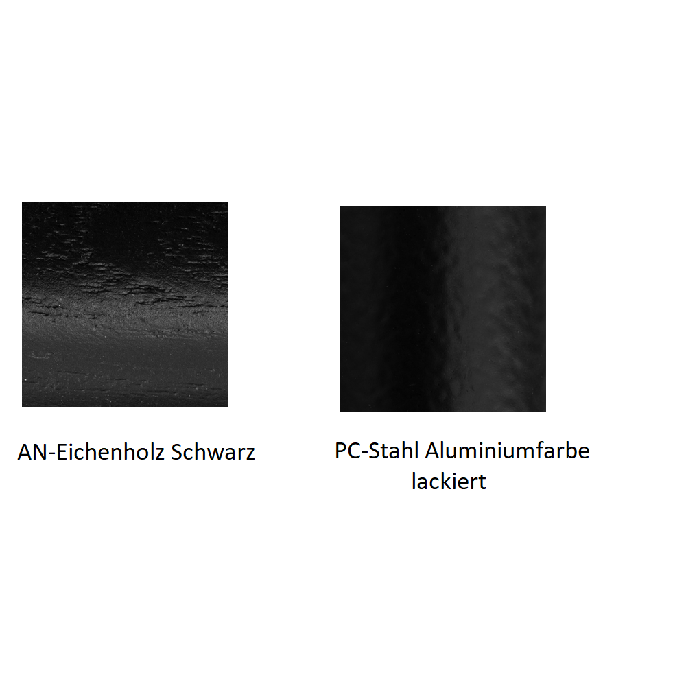 Pedrali Inga S Barhocker-PC-Stahl Aluminiumfarbe lackiert-AN-Eichenholz Schwarz-77 cm