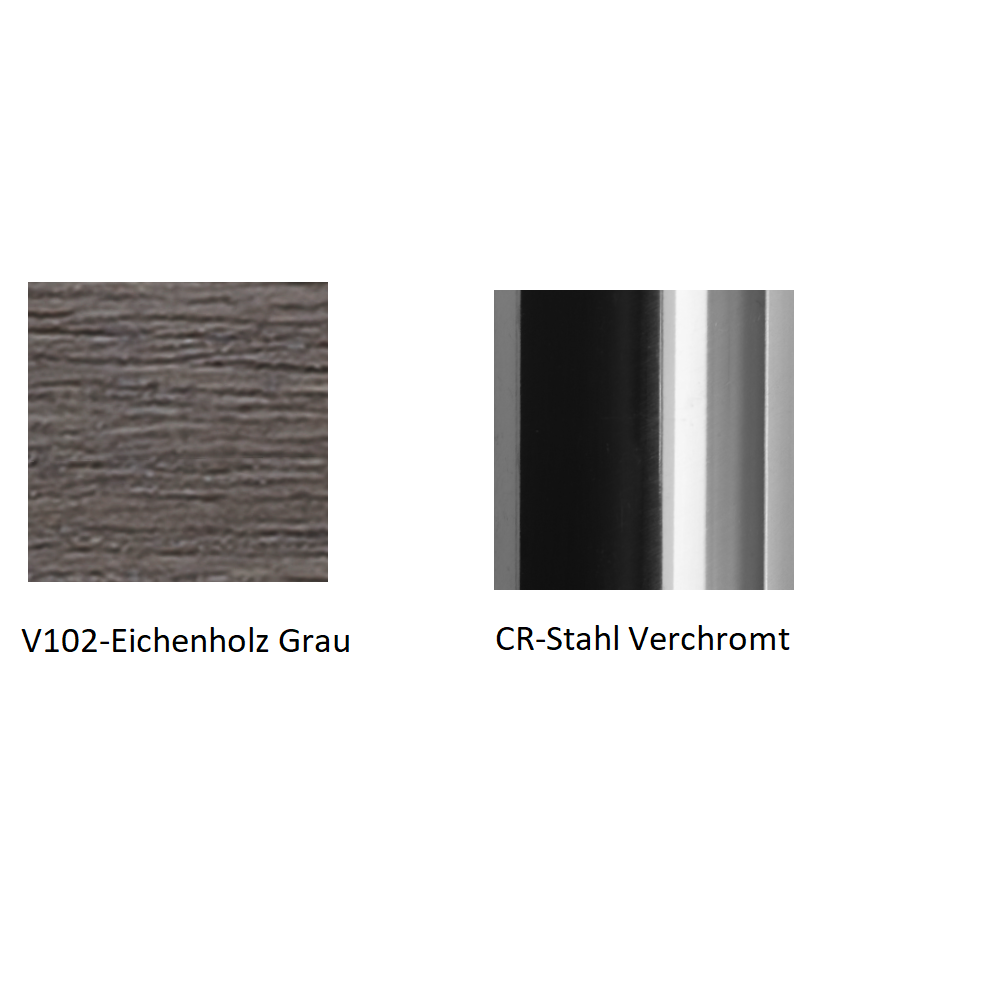 Pedrali Inga S Barhocker-CR-Stahl Verchromt-V102-Eichenholz Grau-77 cm