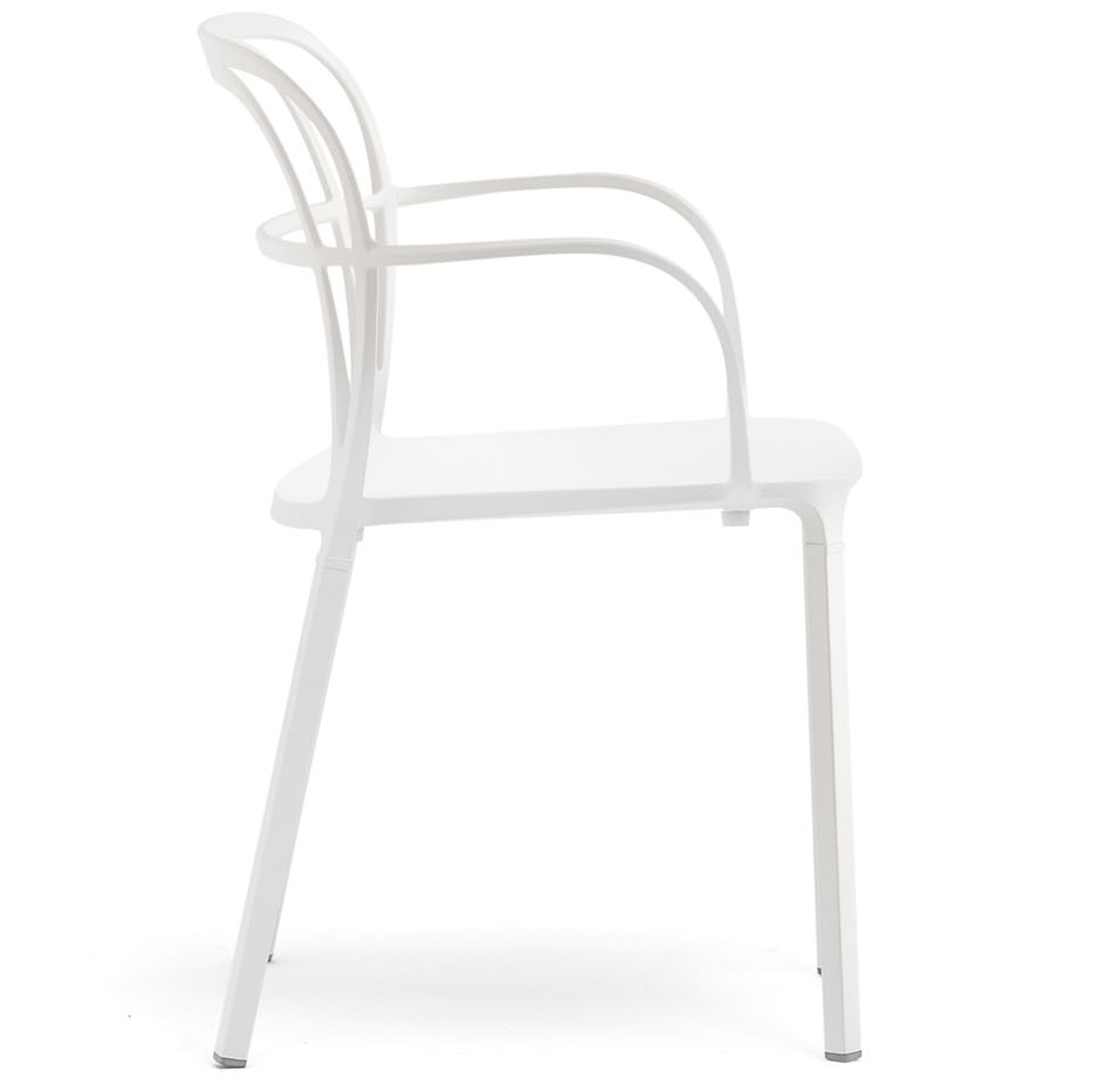 Pedrali Intrigo Stuhl-BI200E-Aluminium Weiss