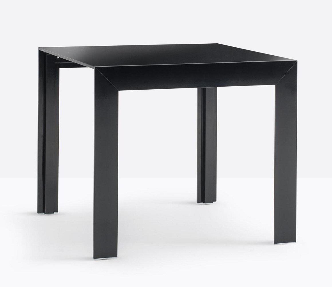 Pedrali Matrix 86x86 Tisch-NERO-Glasplatte Schwarz