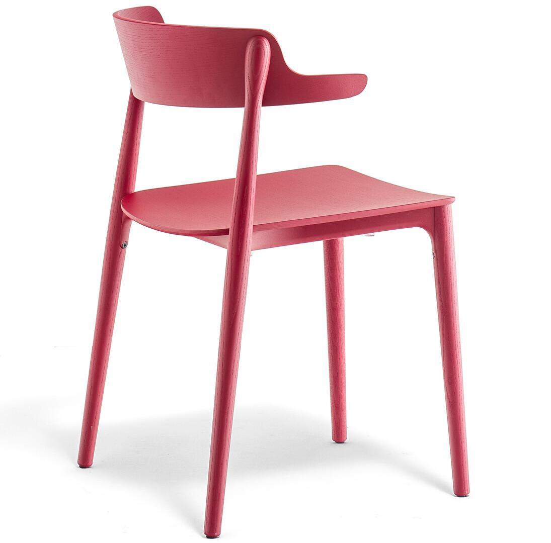 Pedrali Nemea P Stuhl-RB-Eschenholz Rot