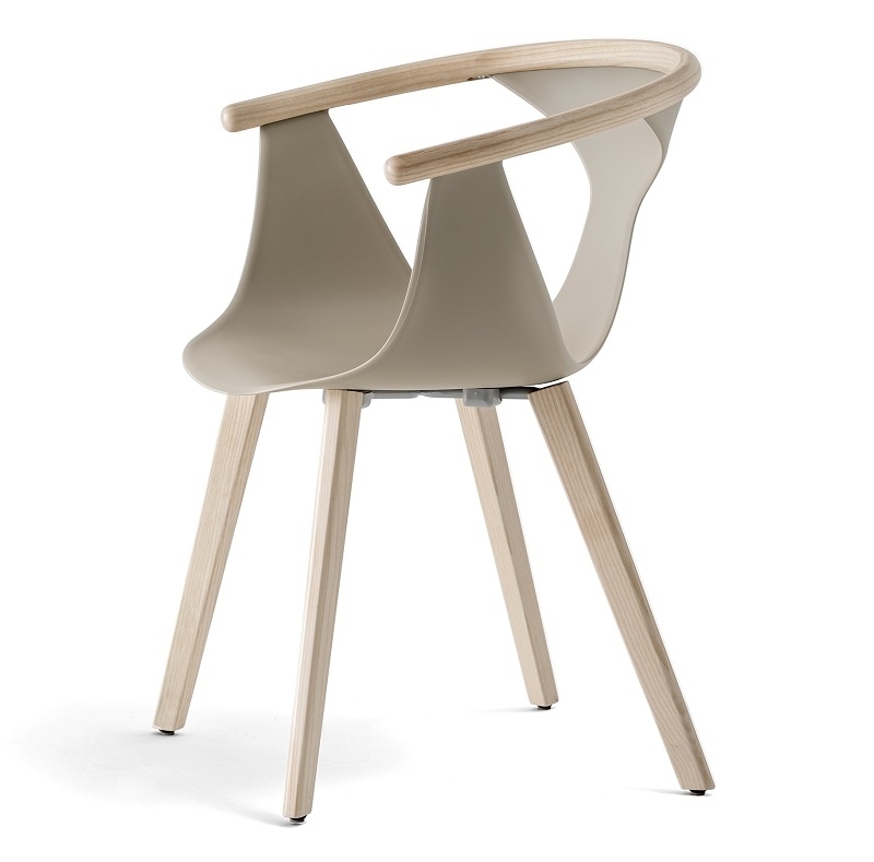 Pedrali Fox 3725-FR-Eschenholz Esche geklält-SA-Polypropylen Sand