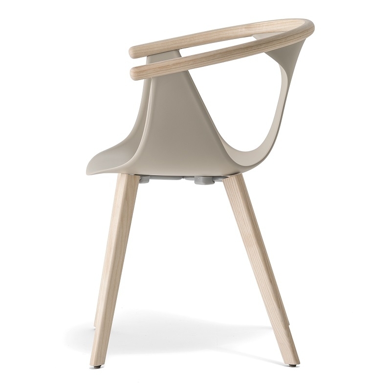 Pedrali Fox 3725-FR-Eschenholz Esche geklält-SA-Polypropylen Sand