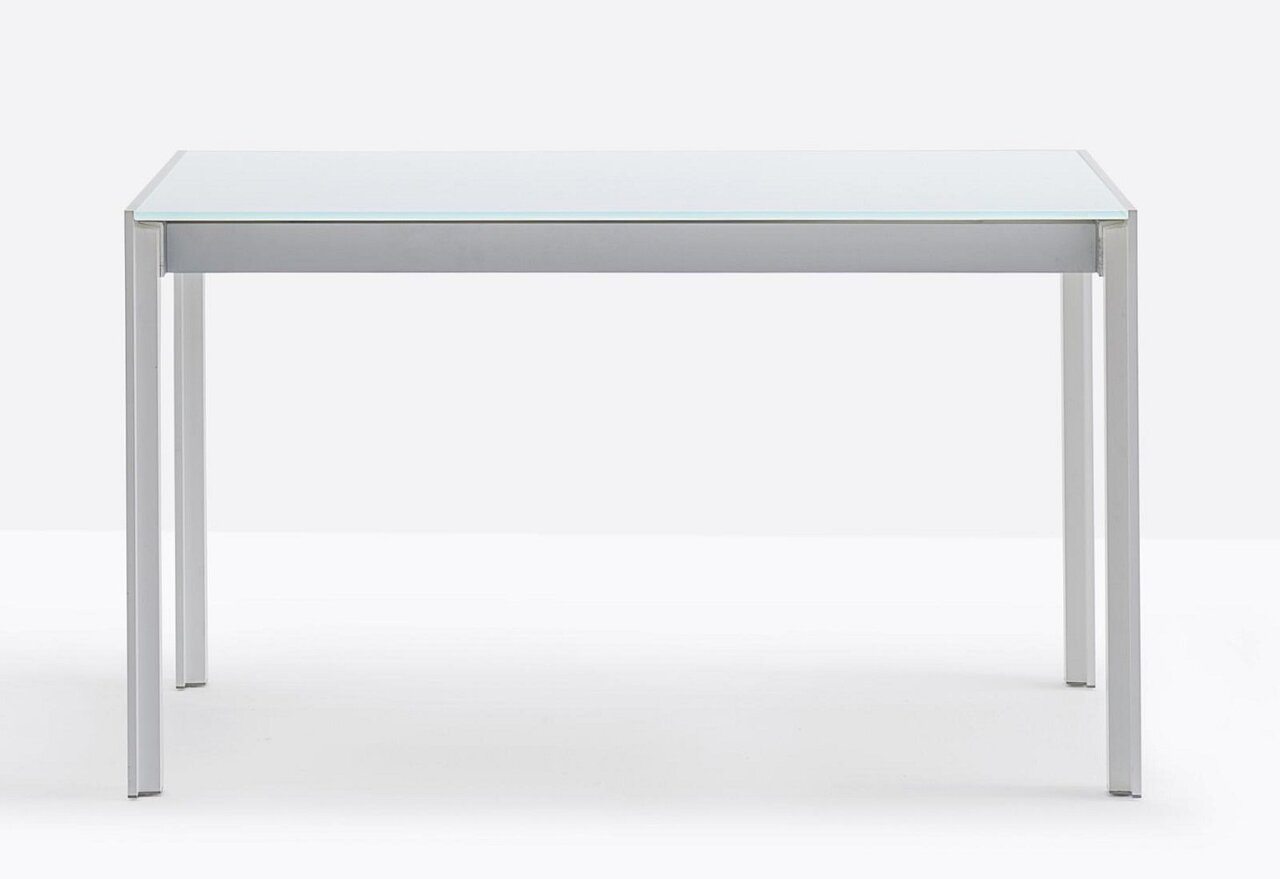 Pedrali Matrix tavolo-130x86-BI-Glasplatte Weiss
