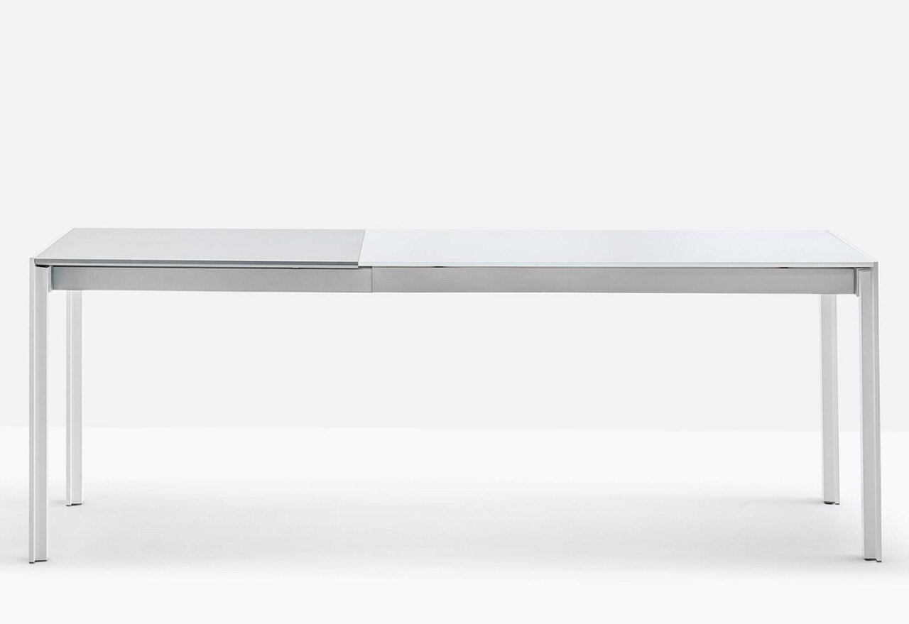 Pedrali Matrix tavolo-165x86-BI-Glasplatte Weiss