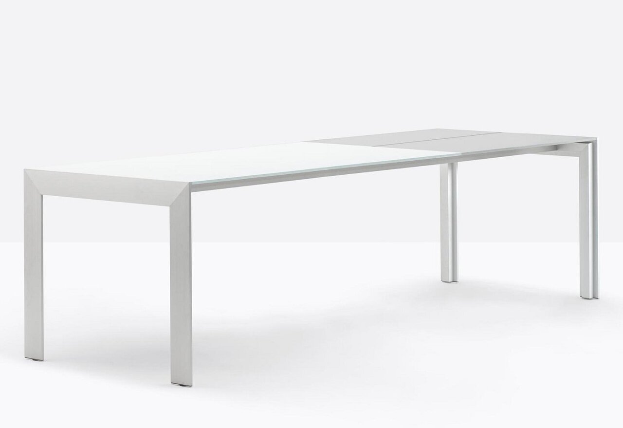 Pedrali Matrix tavolo-165x86-BI-Glasplatte Weiss