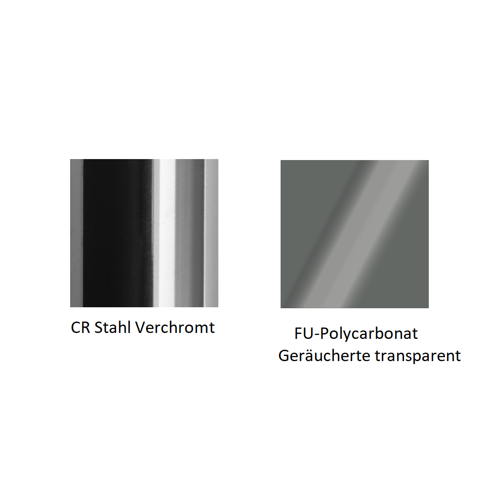 Pedrali Arod 510-CR-Stahl Verchromt-FU-Polycarbonat Geräucherte transparent