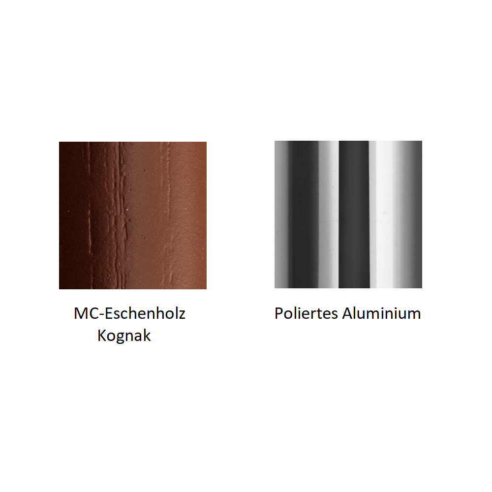 Pedrali Babila 2706-MC-Eschenholz Kognak-Poliertes Aluminium