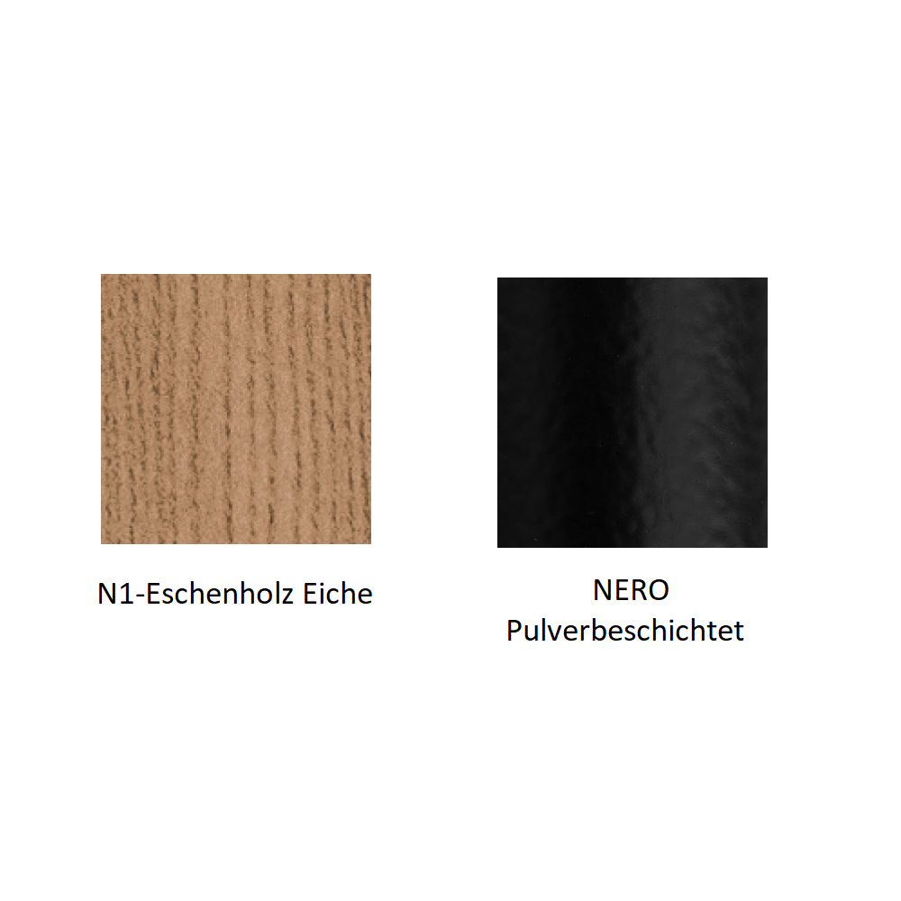 Pedrali Babila 2706-N1-Eschenholz Eiche-NERO-Pulverbeschichtet