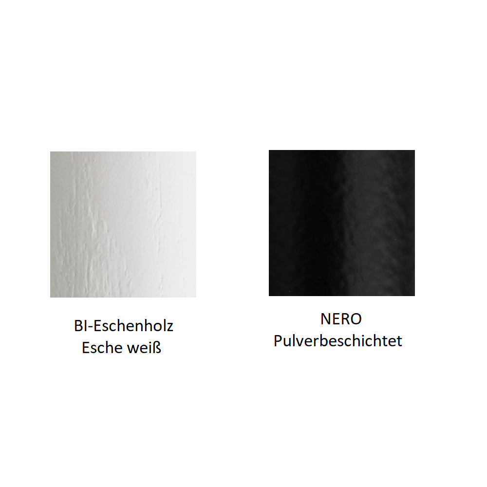 Pedrali Babila 2706-BI-Eschenholz Esche weiß-NERO-Pulverbeschichtet