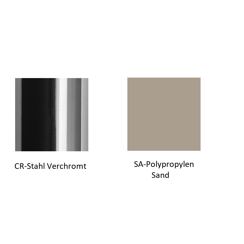 Pedrali Babila 2735-CR-Stahl Verchromt-SA-Polypropylen Sand