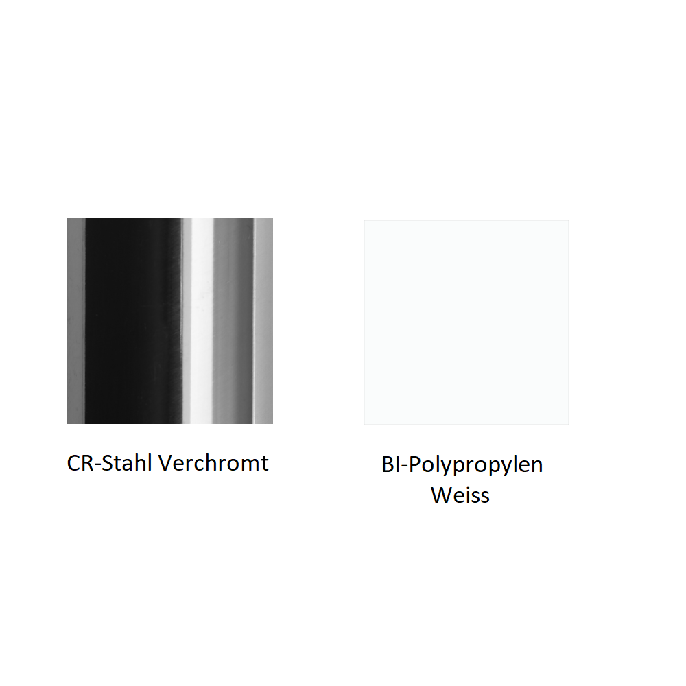 Pedrali Babila 2735-CR-Stahl Verchromt-BI-Polypropylen Weiss