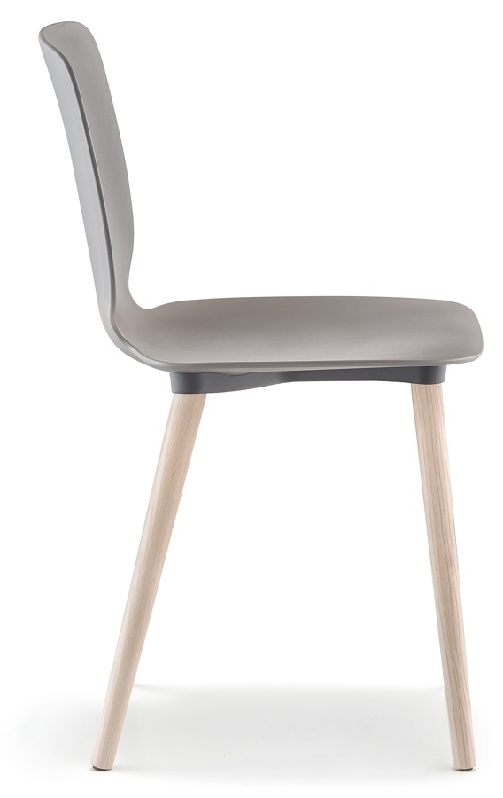 Pedrali Babila 2750-FR-Eschenholz Esche weiss-GR-Tecnopolymer Grau