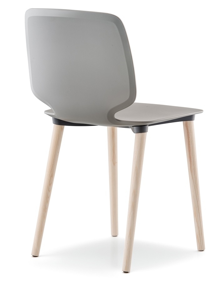 Pedrali Babila 2750-FR-Eschenholz Esche weiss-GR-Tecnopolymer Grau