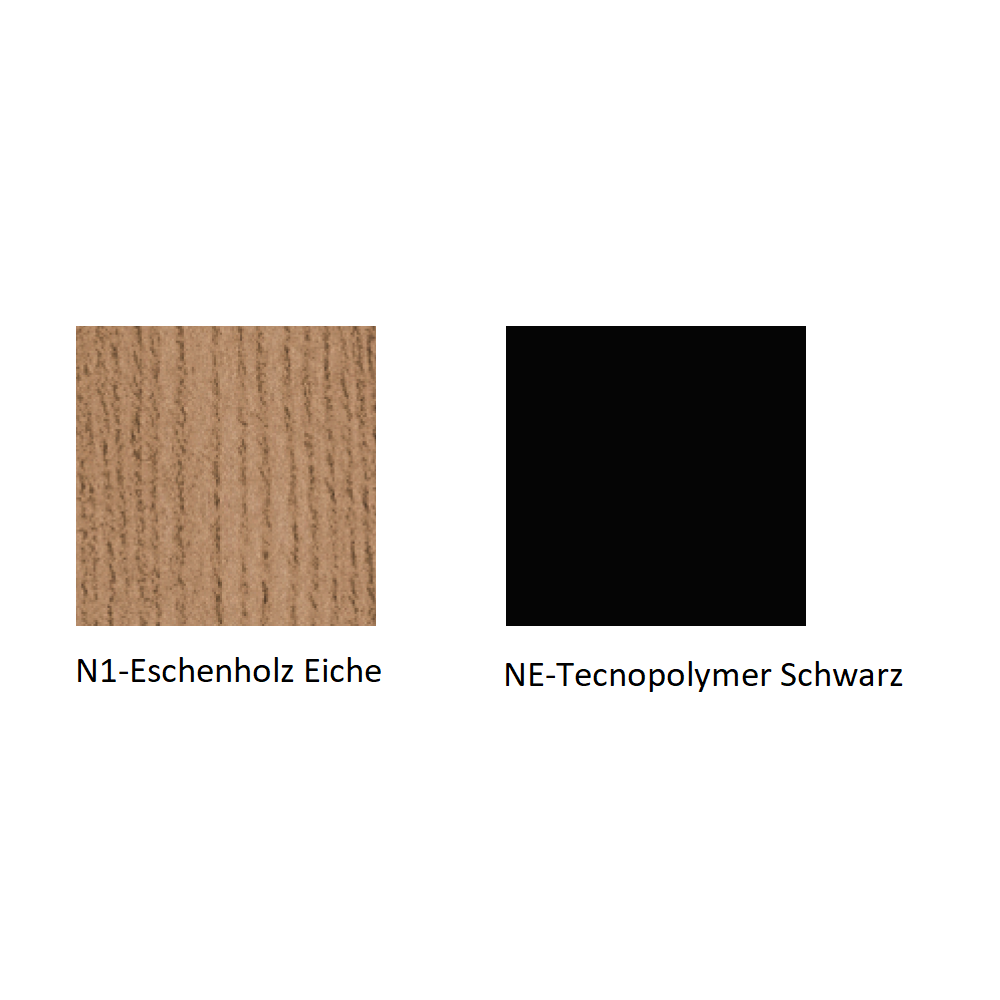 Pedrali Babila 2750-N1-Eschenholz Eiche-NE-Tecnopolymer Schwarz