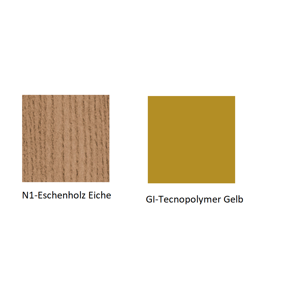 Pedrali Babila 2750-N1-Eschenholz Eiche-GI-Tecnopolymer Gelb