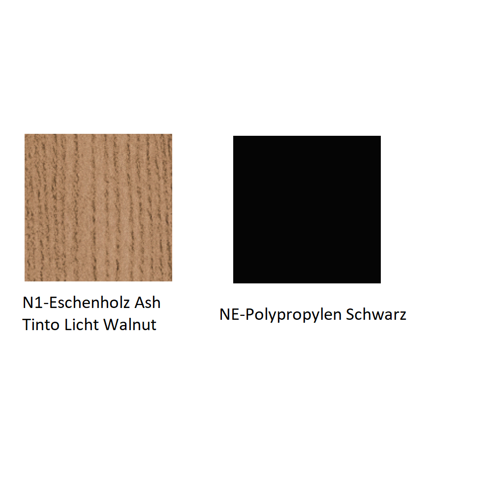Pedrali Babila 2755-N1-Eschenholz Ash Tinto Licht Walnut-NE-Polypropylen Schwarz