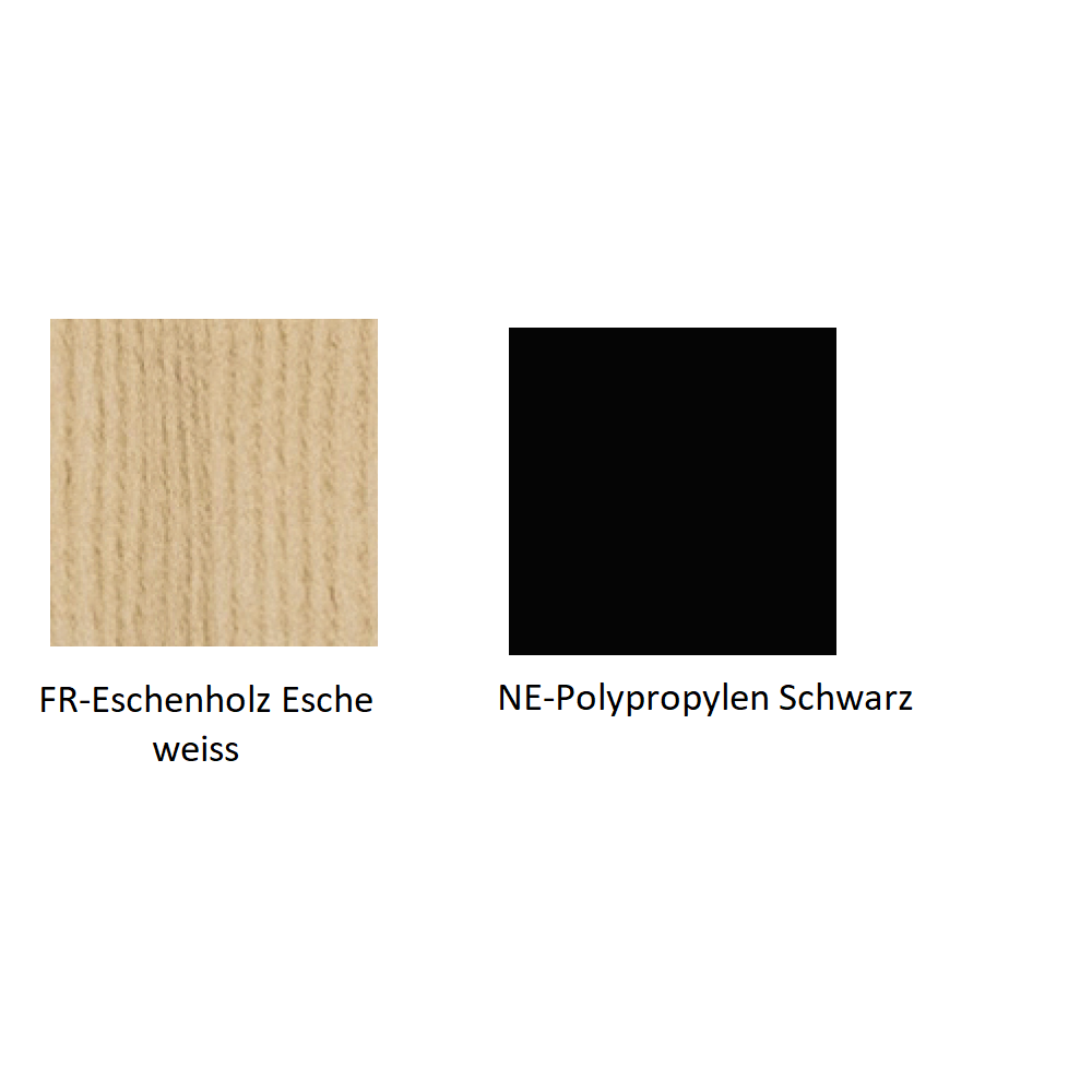 Pedrali Babila 2755-FR-Eschenholz Esche weiss-NE-Polypropylen Schwarz