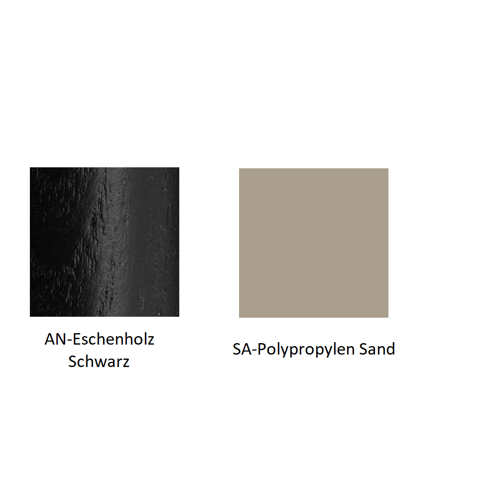 Pedrali Babila 2755-AN-Eschenholz Schwarz-SA-Polypropylen Sand