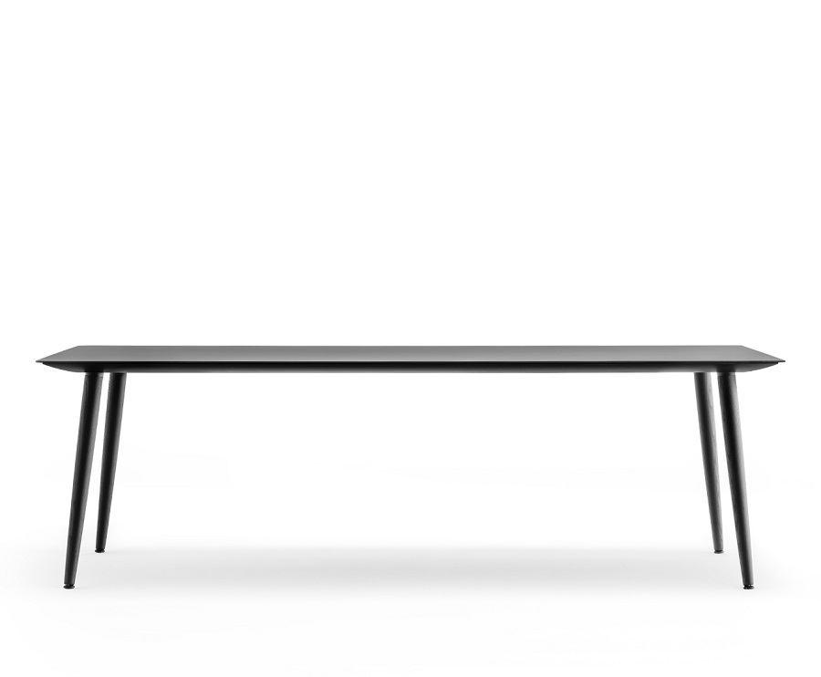 Pedrali Babila TBA-200X100-AN-Eschenholz Esche schwarz-COM 623-Kompaktplatte Dunkelgrau