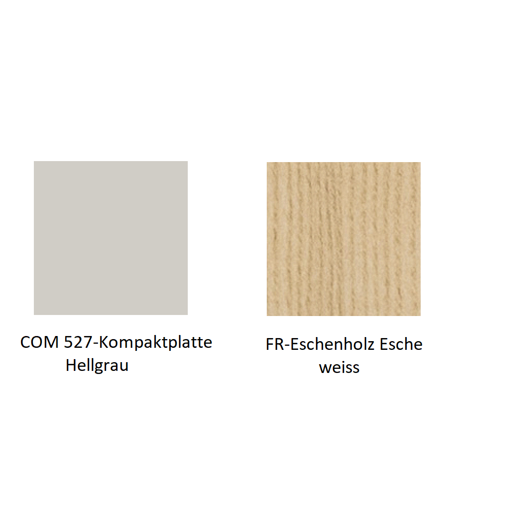 Pedrali Babila TBA-FR-Eschenholz Esche weiss-COM 527-Kompaktplatte Hellgrau