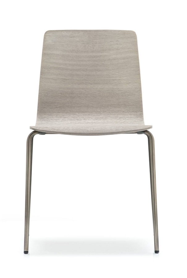Pedrali Inga 5613-CR-Stahl Verchromt-V101-Eichenholz Antik Grau