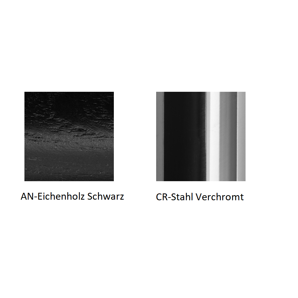 Pedrali Inga 5613-CR-Stahl Verchromt-AN-Eichenholz Schwarz