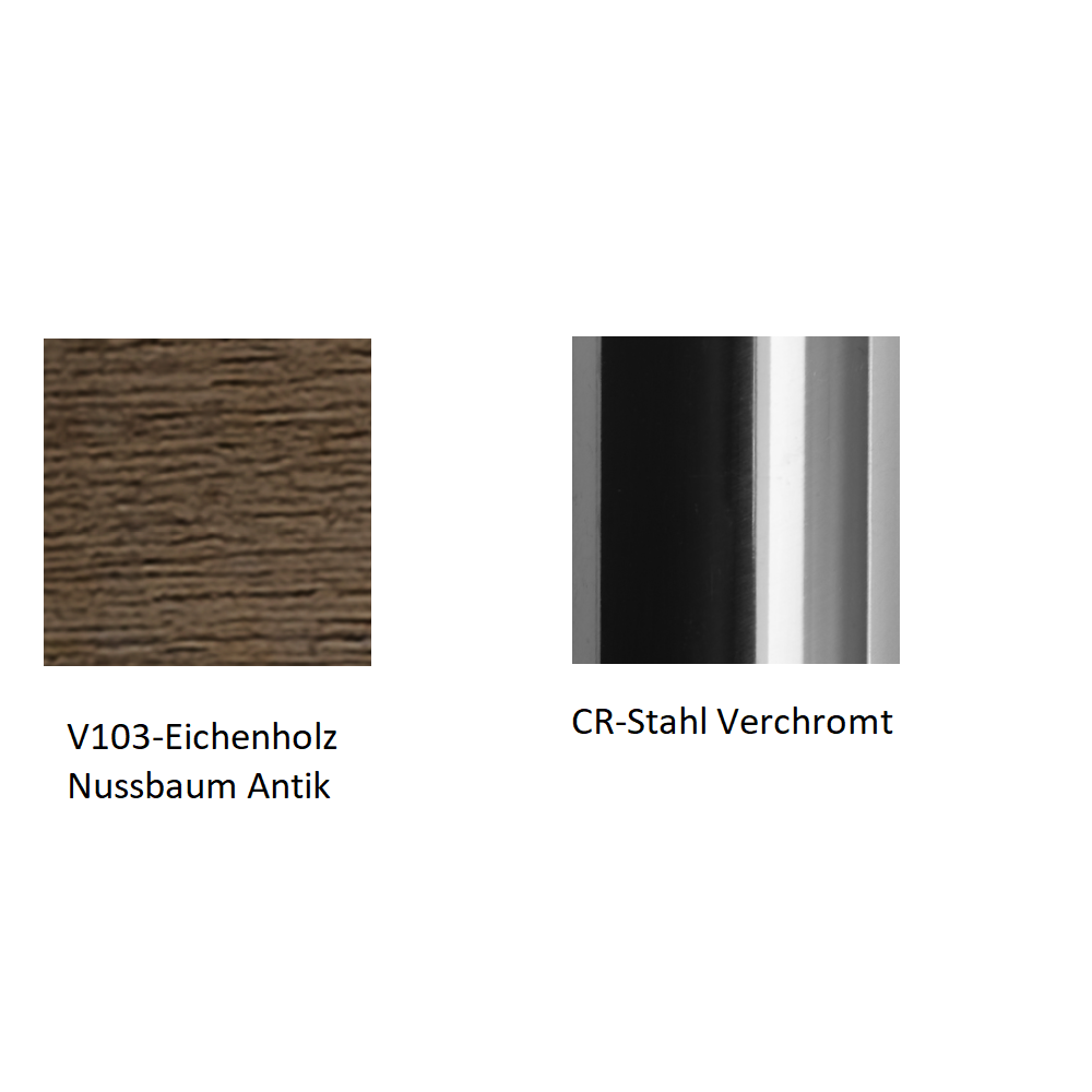 Pedrali Inga 5613-CR-Stahl Verchromt-V103-Eichenholz Nussbaum Antik