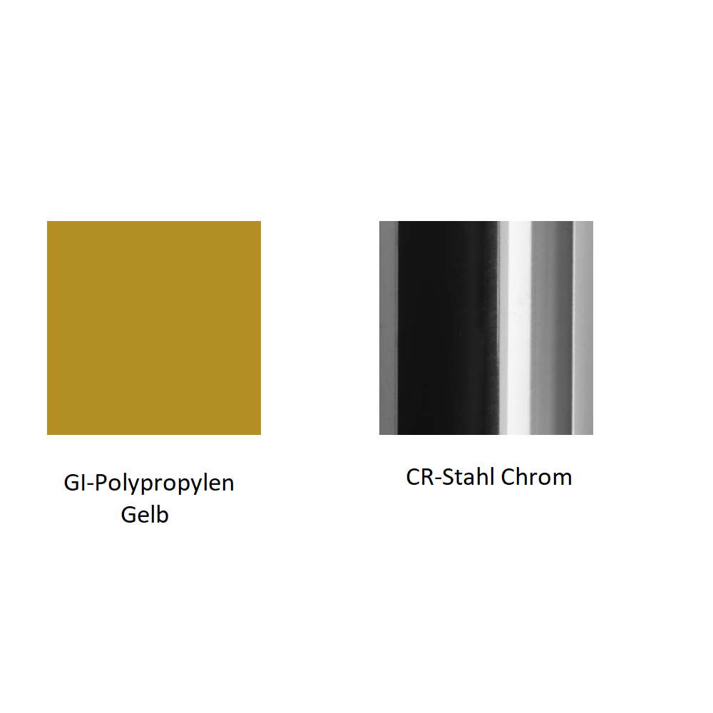 Pedrali Babila 2748 Barhocker-GI-Polypropylen Gelb / CR-Stahl Chrom