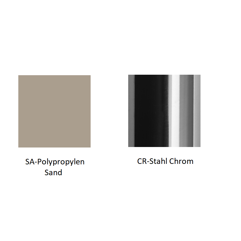 Pedrali Babila 2748 Barhocker-SA-Polypropylen Sand / CR-Stahl Chrom