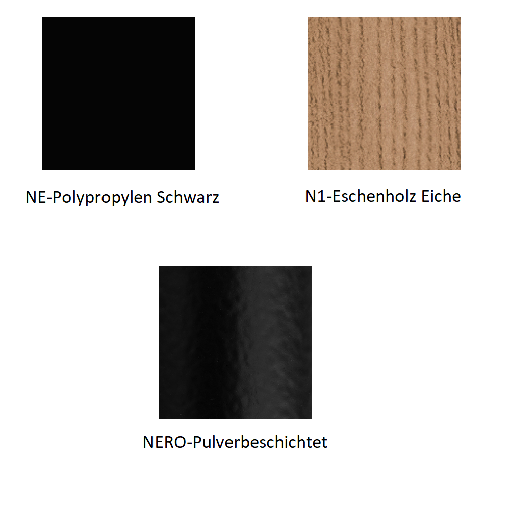 Pedrali Babila 2757 Barhocker-N1-Eschenholz Eiche-NE-Polypropylen Schwarz-NERO-Pulverbeschichtet