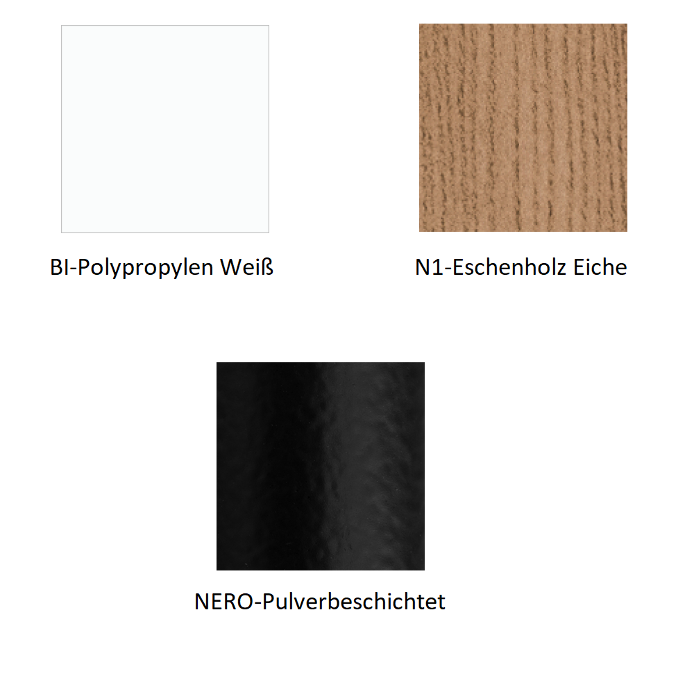 Pedrali Babila 2757 Barhocker-N1-Eschenholz Eiche-BI-Polypropylen Weiß-NERO-Pulverbeschichtet