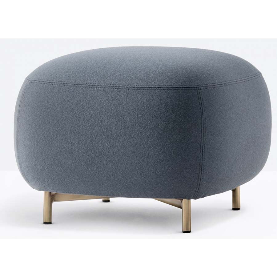 Pedrali Buddy 210 Pouf - E04-Samt Blaugrau / Messing