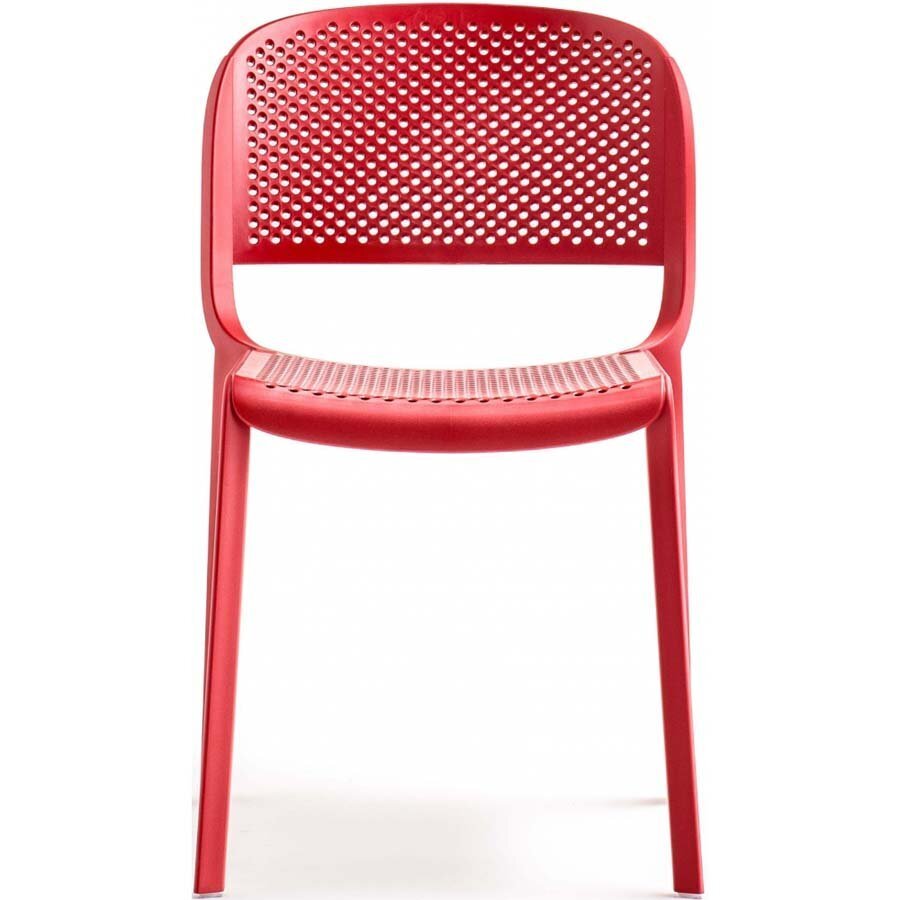 Pedrali Dome 261 Stuhl Perforiert-RO-Polypropylen Rot