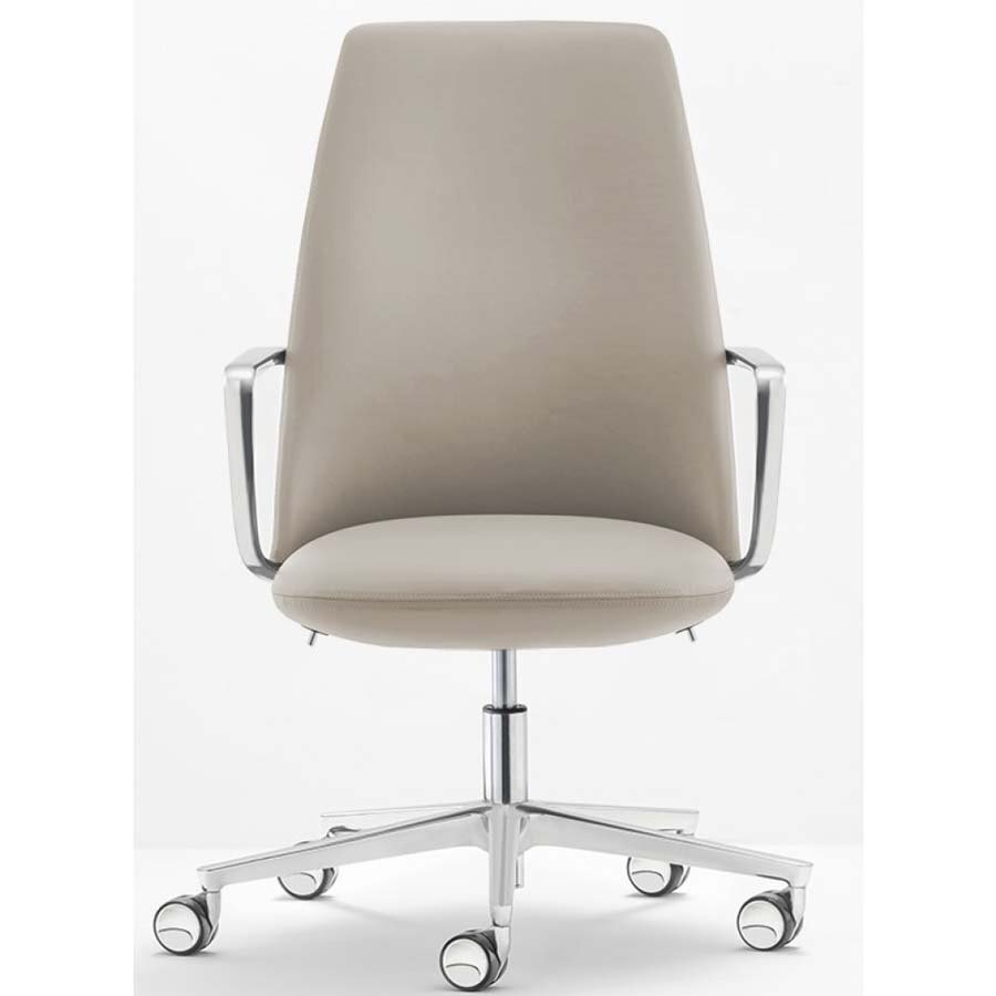 Pedrali Elinor 3755 Chefsessel-PBE-Leder Beige