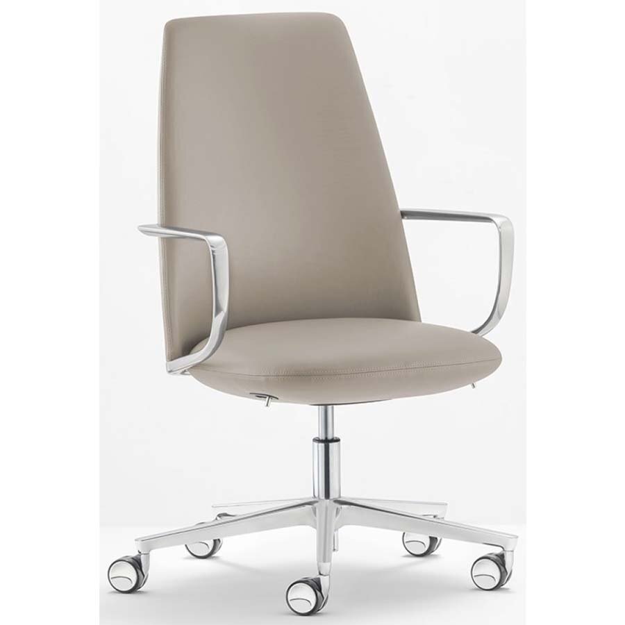 Pedrali Elinor 3755 Chefsessel-PBE-Leder Beige