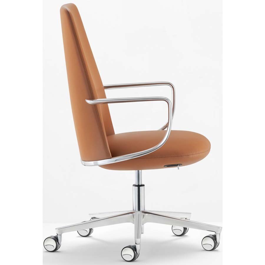 Pedrali Elinor 3755 Chefsessel-PGN-Leder Cognac