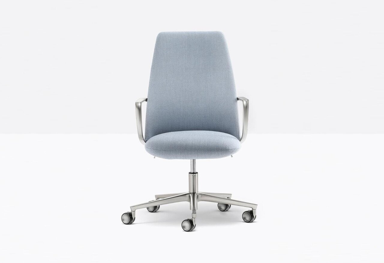 Pedrali Elinor 3755 Chefsessel-PGA-Leder Hellgrau