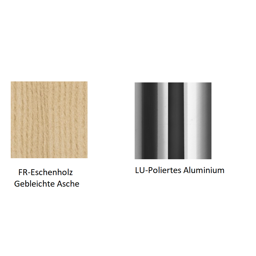 Pedrali Folk 2940 Stuhl-FR-Eschenholz Gebleichte Asche-LU-Poliertes Aluminium