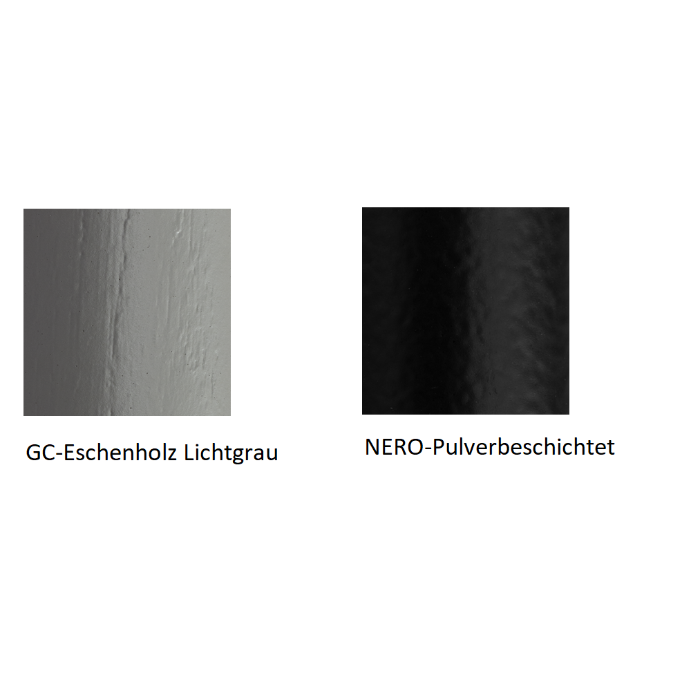 Pedrali Folk 2940 Stuhl-GC-Eschenholz Lichtgrau-NERO-Pulverbeschichtet