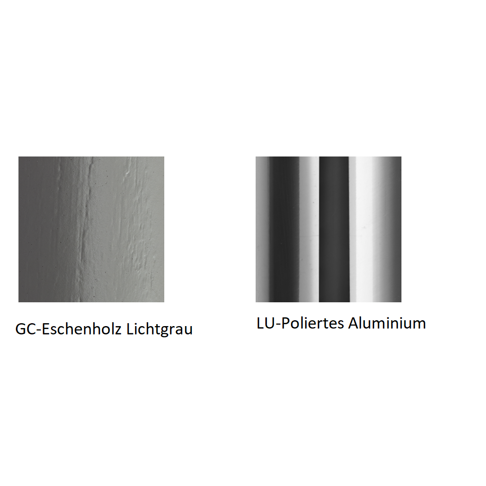 Pedrali Folk 2940 Stuhl-GC-Eschenholz Lichtgrau-LU-Poliertes Aluminium