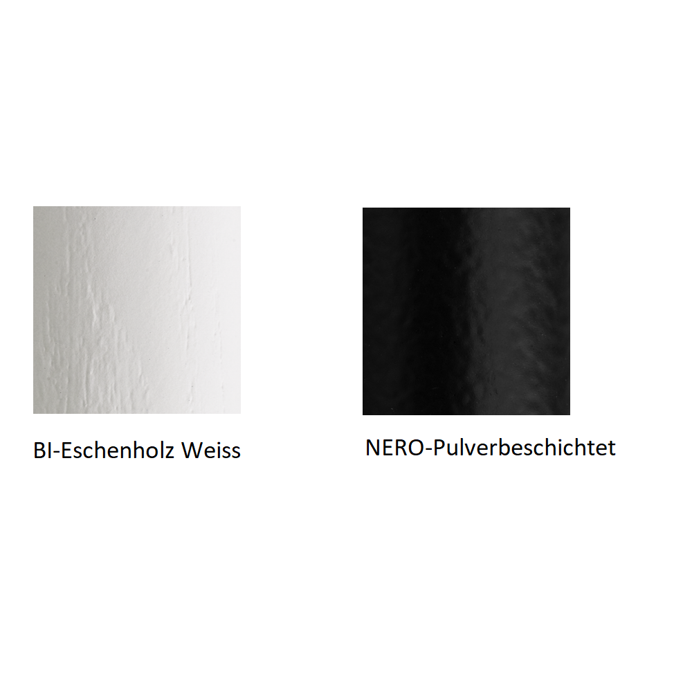 Pedrali Folk 2940 Stuhl-BI-Eschenholz Weiss-NERO-Pulverbeschichtet