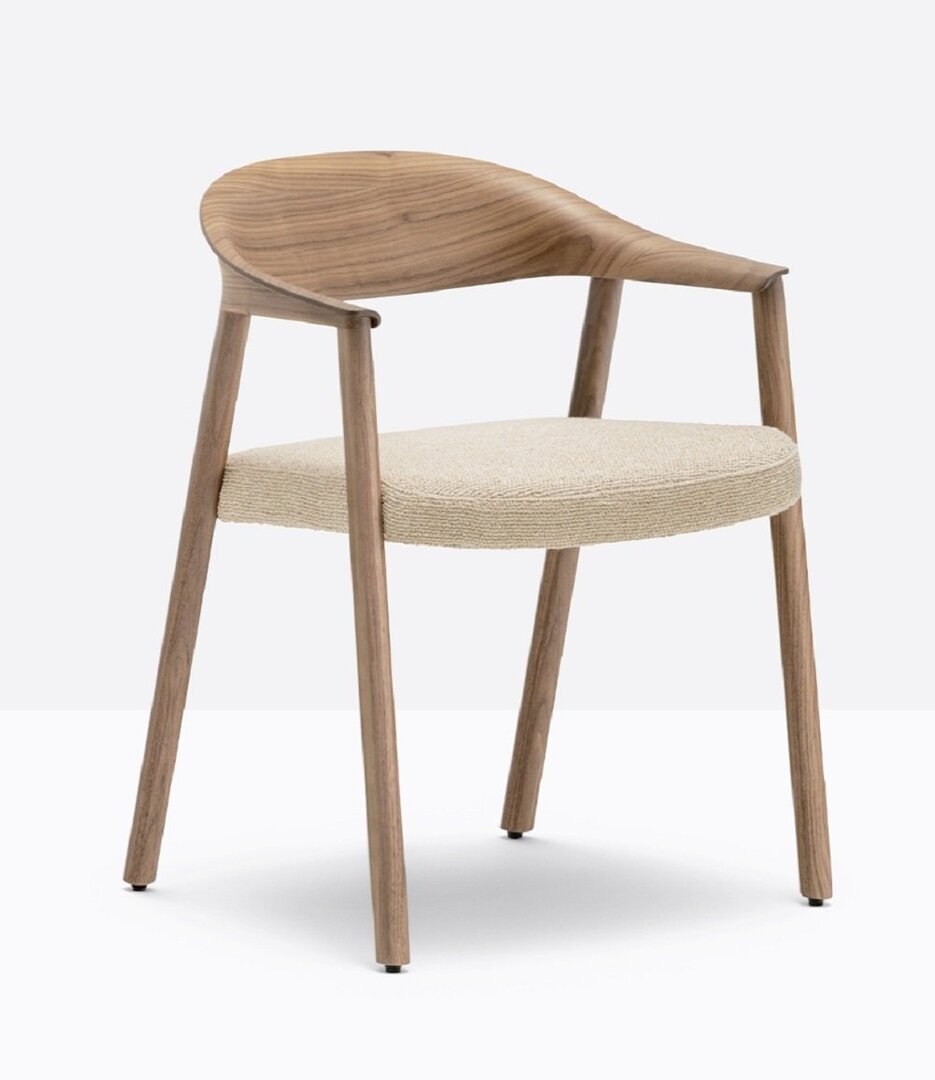 Pedrali Héra 2865 Stuhl-N-Nussholz Walnuss / Beige