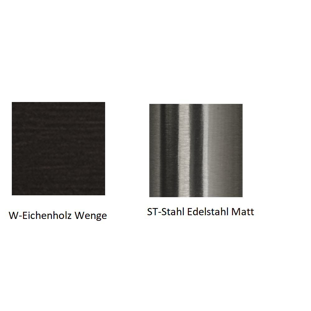 Pedrali Kuadra XL 2411 Stuhl-W-Eichenholz Wenge-ST-Stahl Edelstahl Matt
