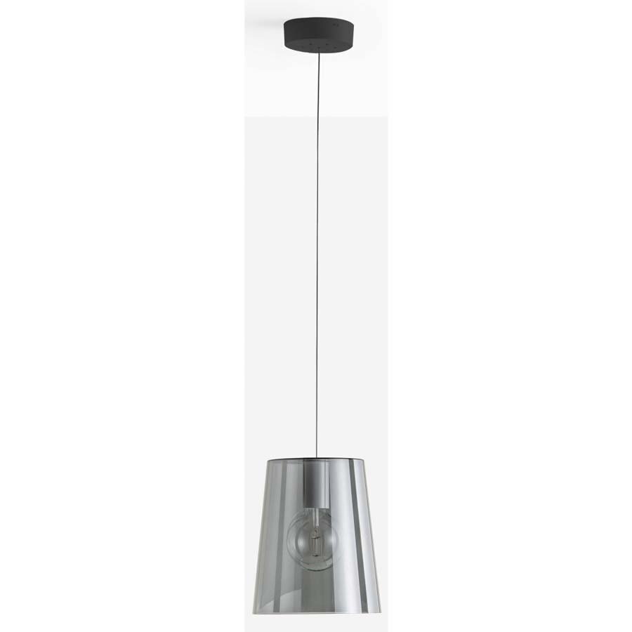 Pedrali L001SW Pendelleuchte-FU-Polycarbonat Rauchgrau / NE-Ceiling rose Schwarz