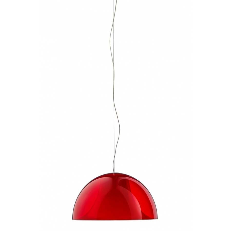 Pedrali L002S Pendelleuchte-RT-Polycarbonat Rot Transparent