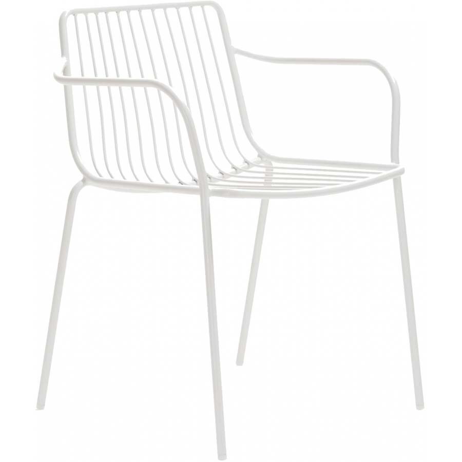 Pedrali Nolita 3655 Armlehnstuhl-BI200E-Stahl Weiss